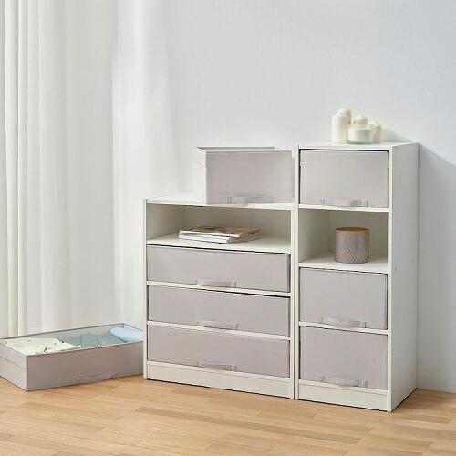 IKEA 大人気 IKEA イケア 収納ユニット ボックス4個付き ホワイト ライトグレー