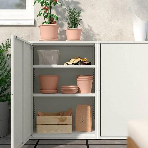 イケア（IKEA） キャビネット オフホワイト 屋外用 室内 60x35x86cm