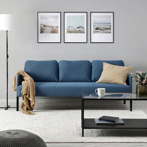 イケア（IKEA） 3人掛けソファ クニーサ ミディアムブルー big30595933