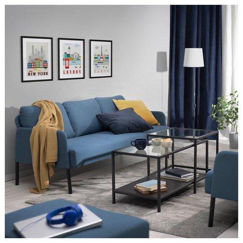 イケア（IKEA） 3人掛けソファ クニーサ ミディアムブルー big30595933