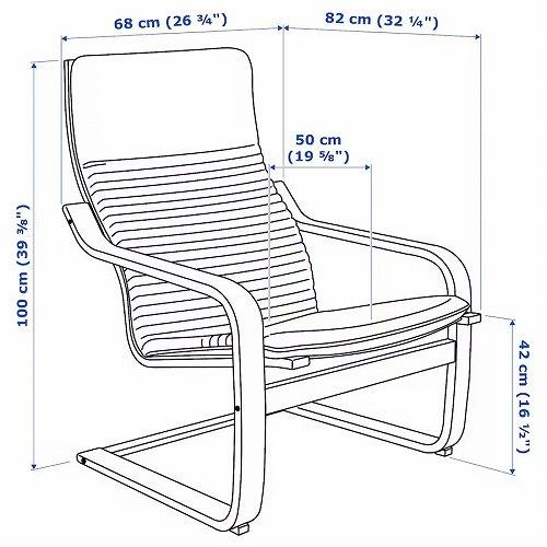 【セット商品】IKEA イケア パーソナルチェア ブラックブラウン クニーサ ブラック big39240829 POANG ポエング_4