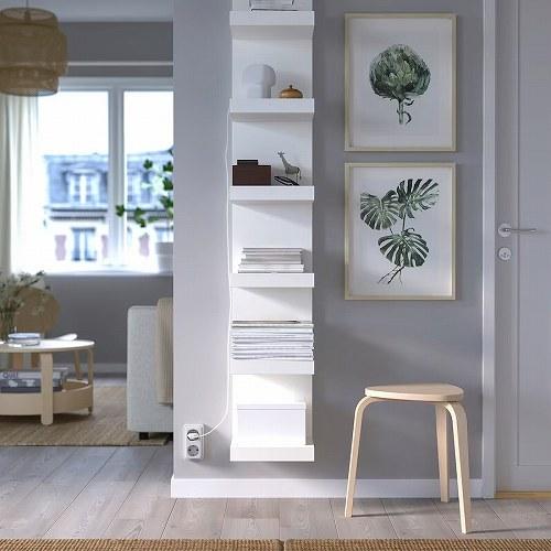 イケア（IKEA） ウォールシェルフユニット ホワイト 30x190cm