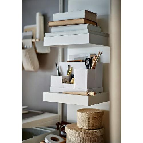イケア（IKEA） ウォールシェルフユニット ホワイト 30x190cm