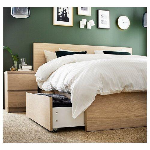 イケア（IKEA） ベッド下収納ボックス ベッドフレーム用 ホワイト