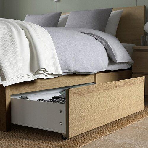 イケア（IKEA） ベッド下収納ボックス ベッドフレーム用 ホワイト