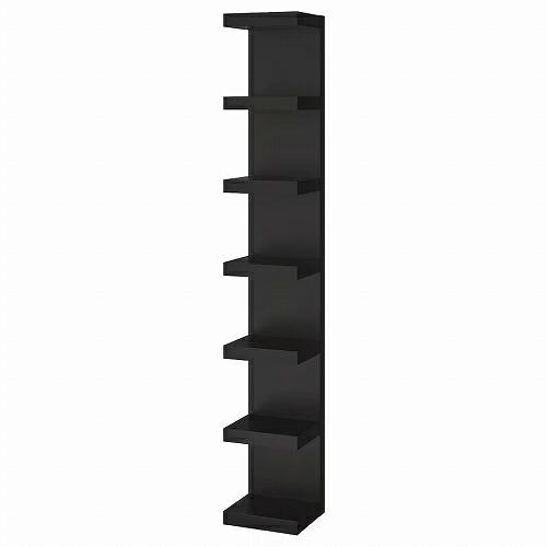 IKEA イケア ウォールシェルフユニット ブラックブラウン 30x190cm 
