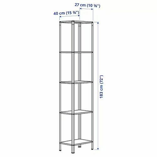イケア IKEA シェルフユニット 室内 屋外用 40x27x183cm イケア IKEA シェルフユニット 室内 屋外用 40x27x183cm