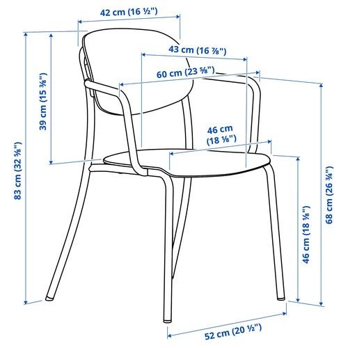 イケア（IKEA） チェア アームレスト付 屋外用/ディープグリーン