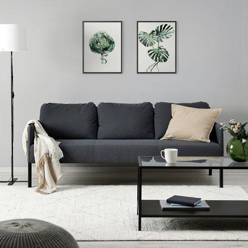 イケア（IKEA） 3人掛けソファ クニーサ ダークグレー big40595937