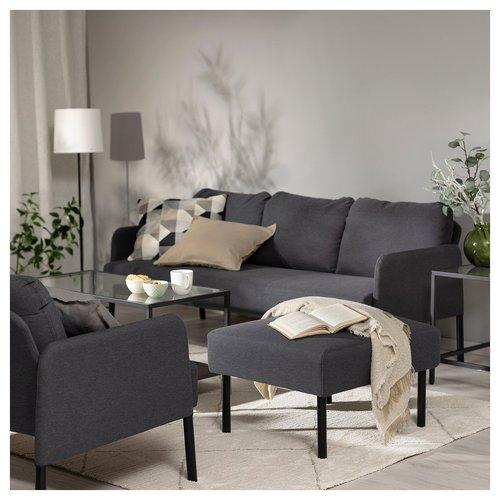 イケア（IKEA） 3人掛けソファ クニーサ ダークグレー big40595937