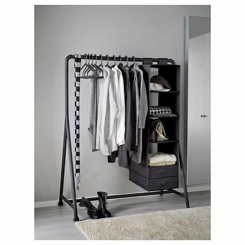イケア（IKEA） 洋服ラック ブラック 室内 屋外用 ブラック
