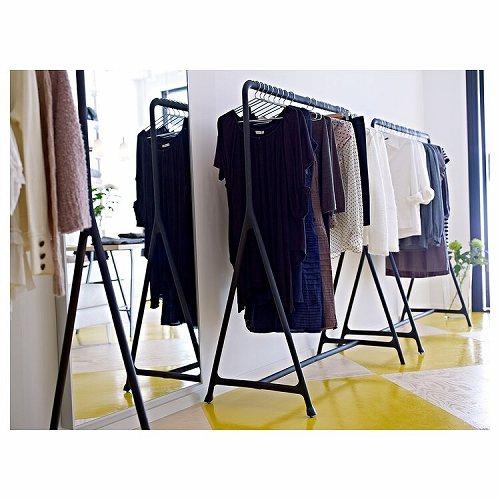 イケア（IKEA） 洋服ラック ブラック 室内 屋外用 ブラック