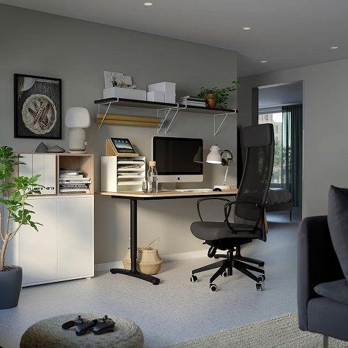 イケア（IKEA） オフィスチェア ヴィースレ ダークグレー big50261151