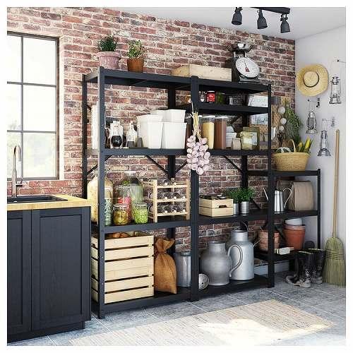 イケア（IKEA） 支柱 ブラック 190cm 4ピース big50333285 BROR