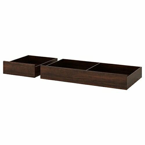 イケア　本体なし　ベッド下収納2個セット イケア（IKEA） ベッド下収納ボックス2個セット ブラウン 200cm