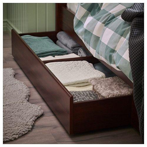 イケア（IKEA） ベッド下収納ボックス2個セット ブラウン 200cm