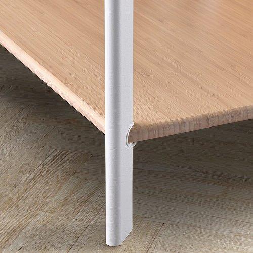 イケア（IKEA） シェルフユニット ホワイト ライトバンブー 120x85cm