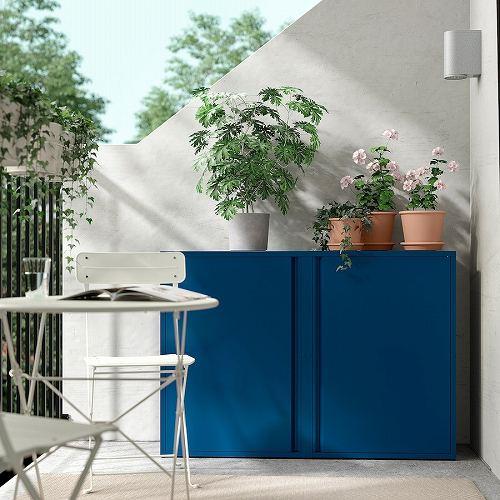 イケア（IKEA） キャビネット ダークブルー 屋外用 室内 60x35x86cm