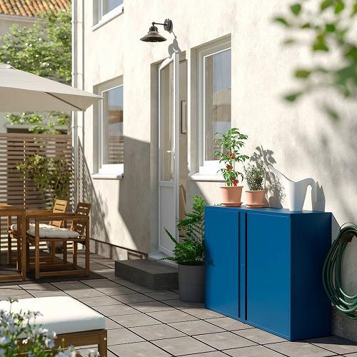 イケア（IKEA） キャビネット ダークブルー 屋外用 室内 60x35x86cm