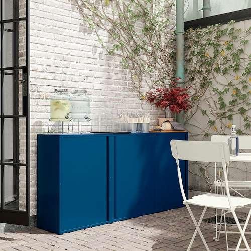 イケア（IKEA） キャビネット ダークブルー 屋外用 室内 60x35x86cm