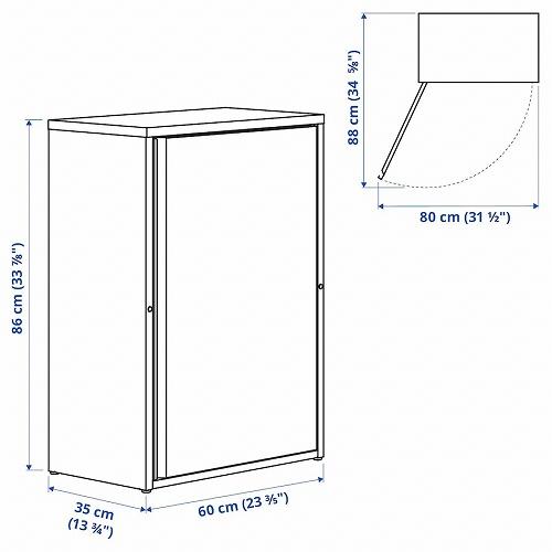 イケア（IKEA） キャビネット ダークブルー 屋外用 室内 60x35x86cm
