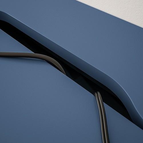 イケア（IKEA） デスク ブラックブルー 132×58cm big50590473 ALEX