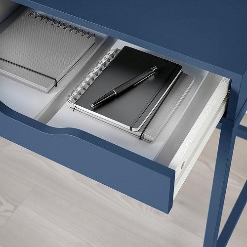 イケア（IKEA） デスク ブラックブルー 132×58cm big50590473 ALEX
