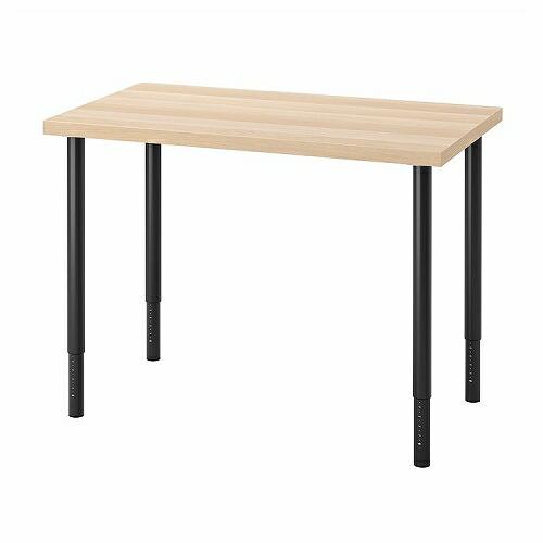 イケア（IKEA） 【セット商品】IKEA デスク ホワイトステインオーク調 