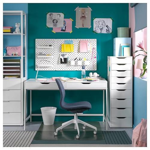 イケア（IKEA） デスク ホワイト 白 132x58cm big60483439 ALEX