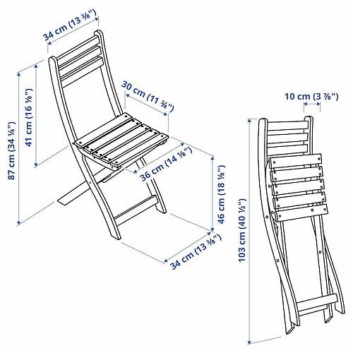 IKEA イケア チェア 屋外用 折りたたみ式 アカシア材 big60566533 ASKHOLMEN アスクホルメン｜clair-kobe｜04