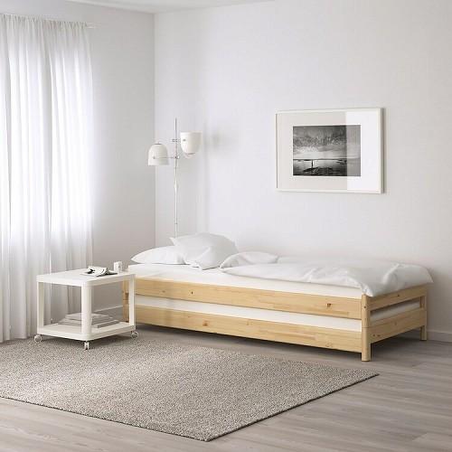 イケア（IKEA） 高反発マットレス ふつう ホワイト セミシングル