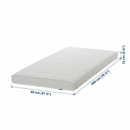イケア（IKEA） 高反発マットレス ふつう ホワイト セミシングル