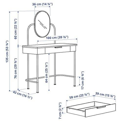 イケア（IKEA） ドレッサー チャコール 100x42cm big60570224