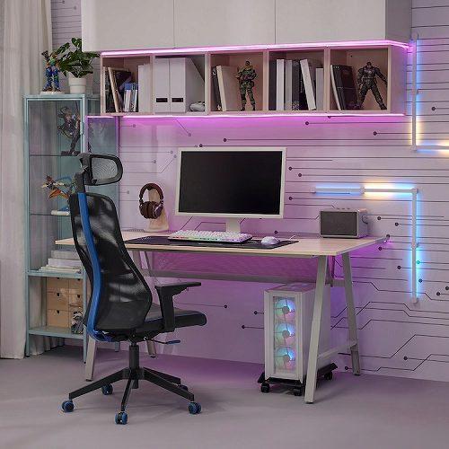 イケア（IKEA） ゲーミングチェア ボームスタード ブラック ブルー