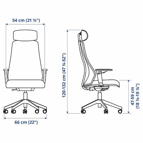 イケア（IKEA） ゲーミングチェア ボームスタード ブラック ブルー