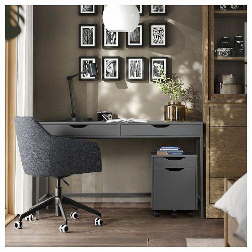 イケア（IKEA） デスク ダークグレー 132x58cm big60588889 ALEX