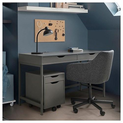 イケア（IKEA） デスク ダークグレー 132x58cm big60588889 ALEX