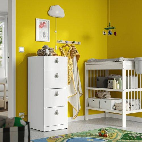 イケア（IKEA） チェスト（引き出し×4） ホワイト 40x 42x100cm