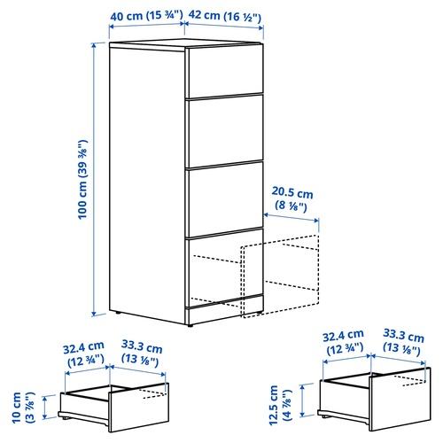 イケア（IKEA） チェスト（引き出し×4） ホワイト 40x 42x100cm