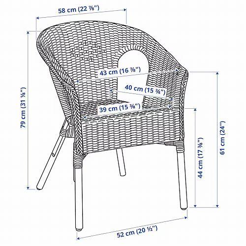 イケア（IKEA） チェア 籐 竹 big70158134 AGEN アーゲン : 株式会社