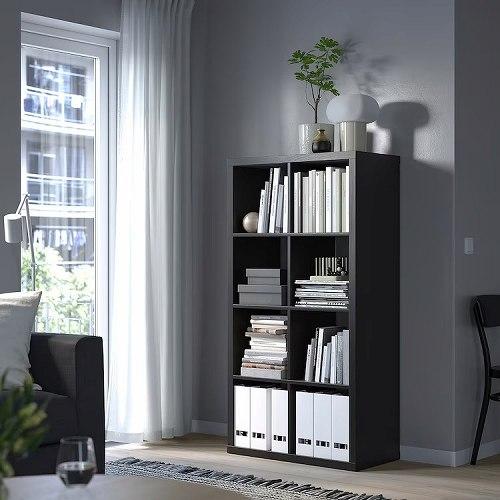 イケア（IKEA） シェルフユニット ブラックブラウン 77x147cm