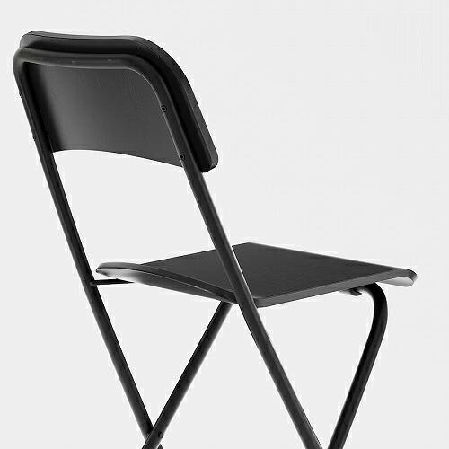 イケア（IKEA） バースツール 背もたれ付き 折りたたみ式 ブラック