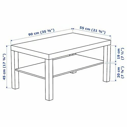イケア（IKEA） コーヒーテーブル ホワイト 白 90x55cm big70449906