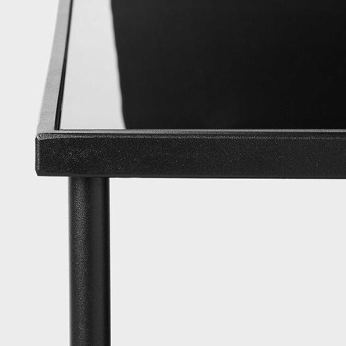 イケア（IKEA） コーヒーテーブル ブラック ガラス ブラック 96x58cm