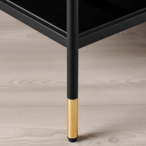 イケア（IKEA） コーヒーテーブル ブラック ガラス ブラック 96x58cm