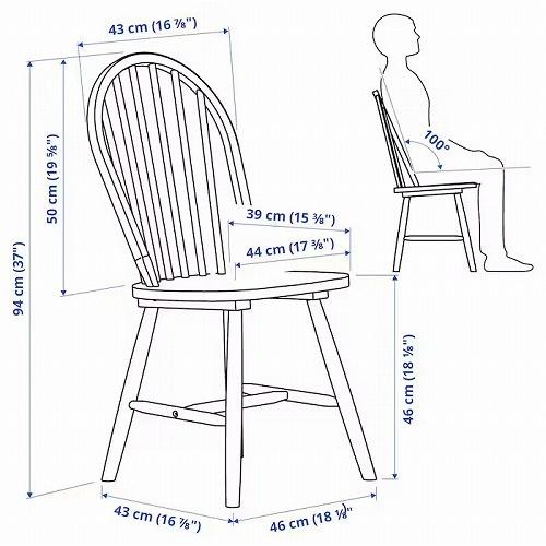 イケア（IKEA） チェア アカシア材 big70544871 SKOGSTA スコグスタ