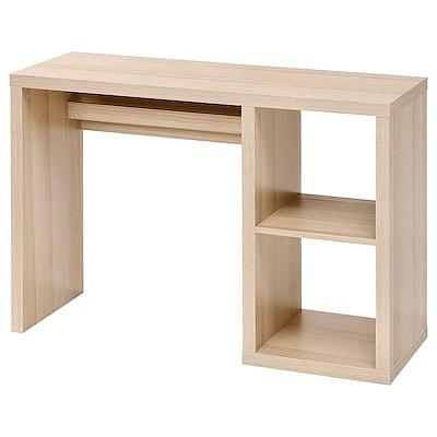 イケア（IKEA） デスク ホワイトステイン オーク調 111x39cm
