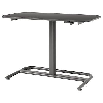 イケア（IKEA） デスク 昇降式 ダークグレー 110x60cm big70588110