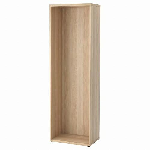 イケア（IKEA） フレーム ホワイトステインオーク調 60x40x192cm