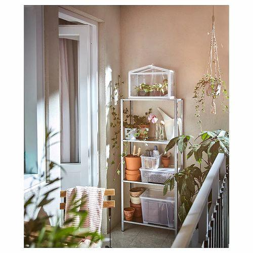 イケア（IKEA） シェルフユニット 室内 屋外用 亜鉛メッキ 60x27x140cm